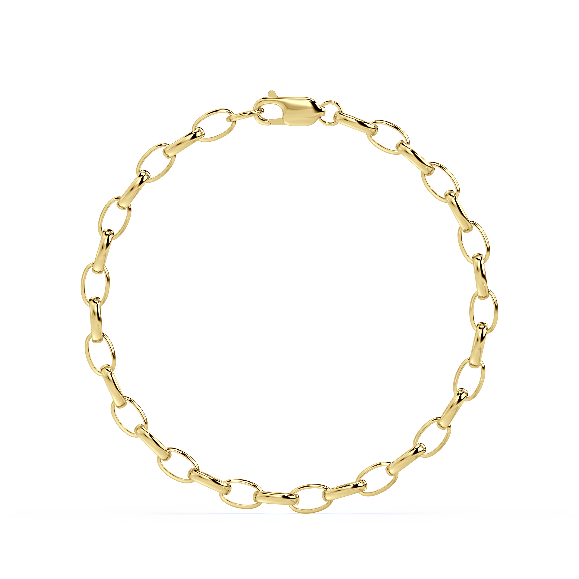 OVAL LINK BRACELET in 14k gold