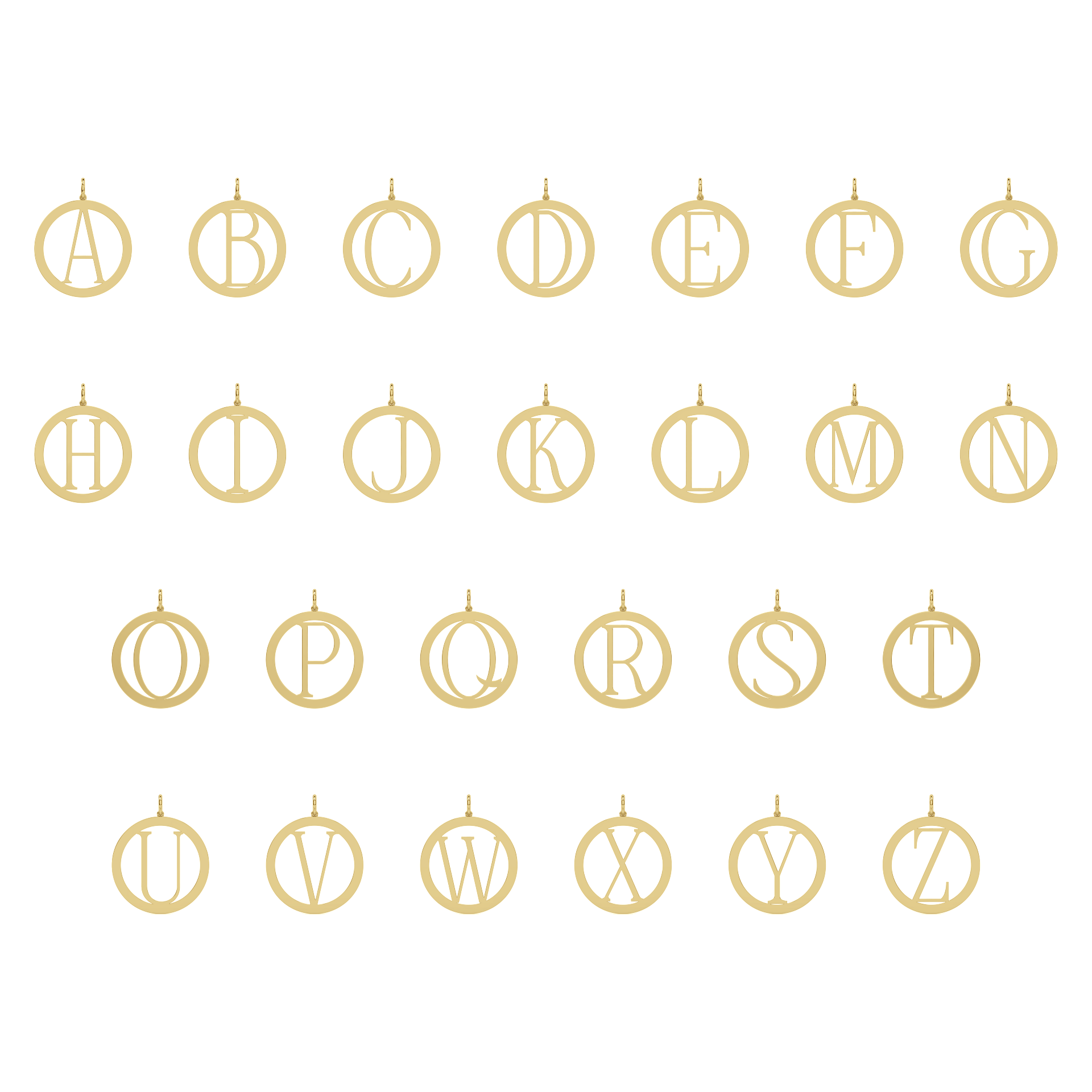 BLOCK COCCO CHARM in 14k gold